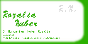 rozalia nuber business card