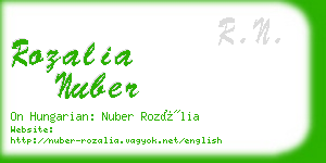 rozalia nuber business card